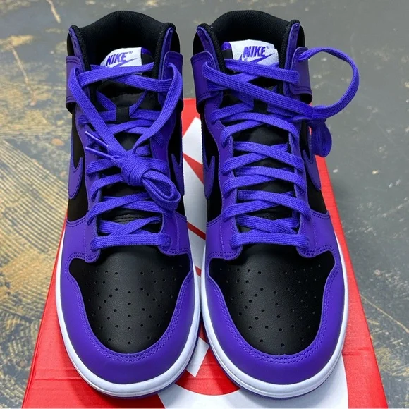 Basketball Sneakers Nike Dunk High Purple Black Nike Dunk High
